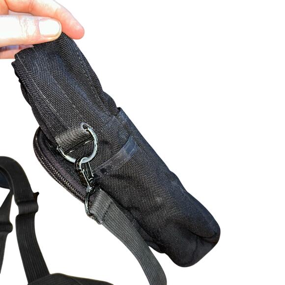 Vintage 90s Y2K Jansport Crossbody Bag Made in USA Black Small - Picture 5 of 11